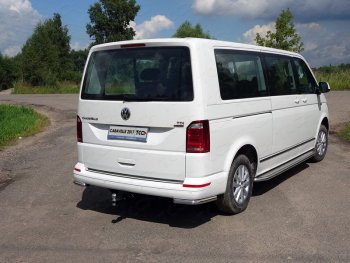 Защита заднего бампера (уголки, d42,4 мм) TCC Volkswagen Caravelle  T6.1 (2019-2025) рестайлинг