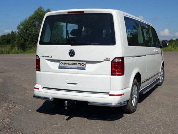 Защита заднего бампера (уголки, d60,3 мм) TCC Volkswagen Caravelle  T6 (2015-2019) дорестайлинг