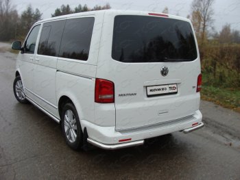 Защита заднего бампера (уголки, d60,3 мм) TCC Volkswagen Multivan  T5 (2009-2015) рестайлинг