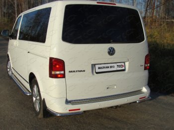 Защита заднего бампера (уголки, d42,4 мм) TCC Volkswagen Multivan  T5 (2009-2015) рестайлинг
