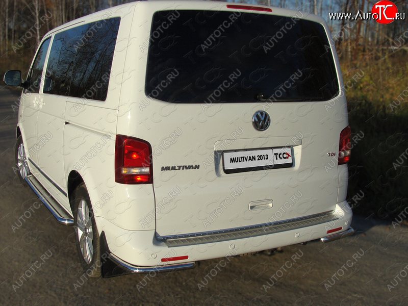 17 649 р. Защита заднего бампера (уголки, d42,4 мм) TCC  Volkswagen Multivan  T5 (2009-2015) рестайлинг  с доставкой в г. Кемерово