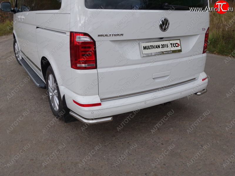 18 999 р. Защита заднего бампера (уголки, d42,4 мм) TCC  Volkswagen Multivan  T6 (2016-2019) дорестайлинг  с доставкой в г. Кемерово