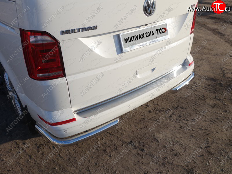 21 999 р. Защита заднего бампера (уголки, d60,3 мм) TCC  Volkswagen Multivan  T6 (2016-2019) дорестайлинг  с доставкой в г. Кемерово