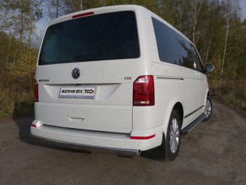 Защита заднего бампера (овальная, d75х42 мм) TCC Volkswagen Multivan  T6 (2016-2019) дорестайлинг