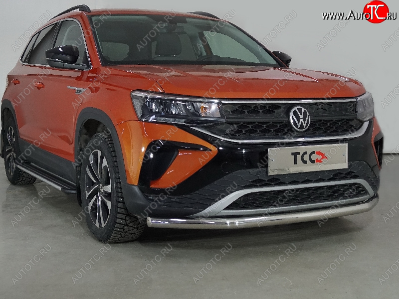 19 399 р. Защита переднего бампера нижняя d60,3 мм ТСС Тюнинг Volkswagen Taos (2020-2022) (нержавейка)  с доставкой в г. Кемерово