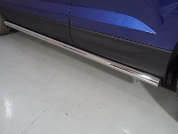 Защита порогов труба d60,3 мм ТСС Тюнинг Volkswagen Taos (2020-2022) (серые)