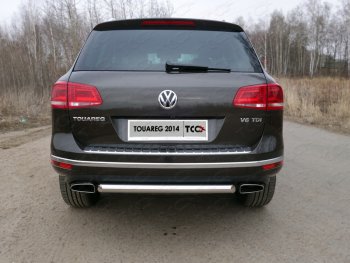 Защита задняя (нержавейка 60,3 мм) ТСС Тюнинг Volkswagen Touareg  NF (2014-2018) рестайлинг