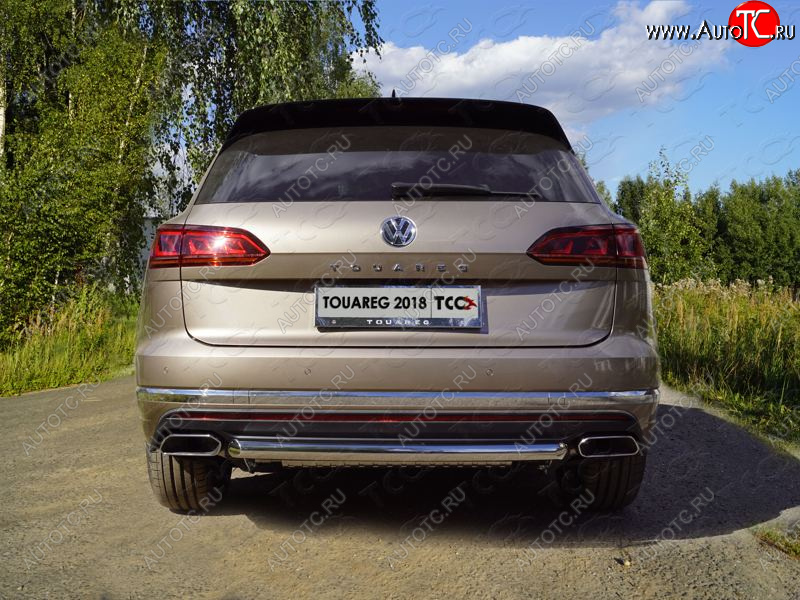 17 649 р. Защита задняя (нержавейка 60,3 мм) ТСС Тюнинг  Volkswagen Touareg  CR (2018-2025)  с доставкой в г. Кемерово