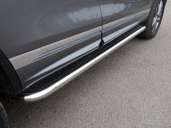 Пороги с площадкой 60,3 мм R-Line ТСС Тюнинг Volkswagen Touareg  NF (2014-2018) рестайлинг