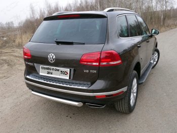 Защита задняя (нержавейка 60,3 мм) ТСС Тюнинг Volkswagen Touareg  NF (2014-2018) рестайлинг