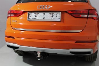 Накладка на заднюю дверь (лист шлифованный), ТСС Тюнинг Audi Q3 F3 (2018-2022) (нержавейка)