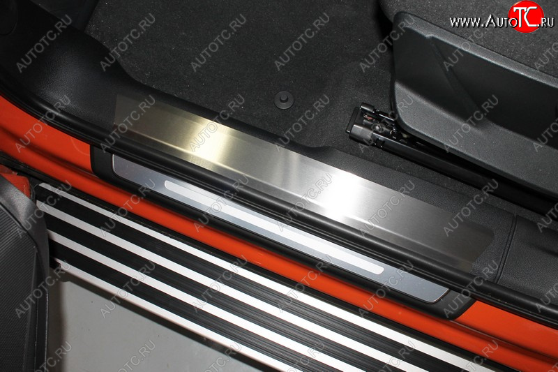 4 599 р. Накладки на пластиковые пороги (4 шт.) ТСС Тюнинг Audi Q3 F3 (2018-2022) (лист шлифованный без надписи)  с доставкой в г. Кемерово