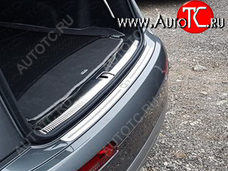 4 999 р. Накладка на задний бампер ТСС Тюнинг  Audi Q7  4M (2015-2020) дорестайлинг (лист шлифованный, надпись Q7)  с доставкой в г. Кемерово