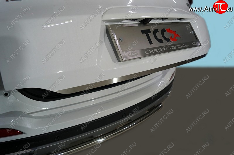 789 р. Накладка на заднюю дверь, ТСС Тюнинг  Chery Tiggo 4 Pro (2021-2025) (Лист шлифованный)  с доставкой в г. Кемерово