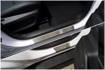 Накладки на пороги, ТСС Тюнинг Chery Tiggo 4 Pro (2021-2025) (лист шлифованный)