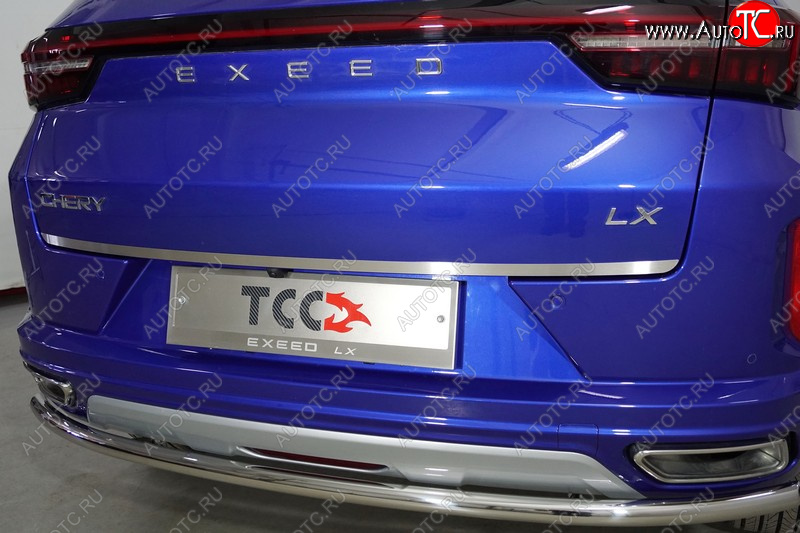 2 259 р. Накладка на заднюю дверь, ТСС Тюнинг  EXEED LX (2021-2025) 1-ый рестайлинг (Лист шлифованный)  с доставкой в г. Кемерово