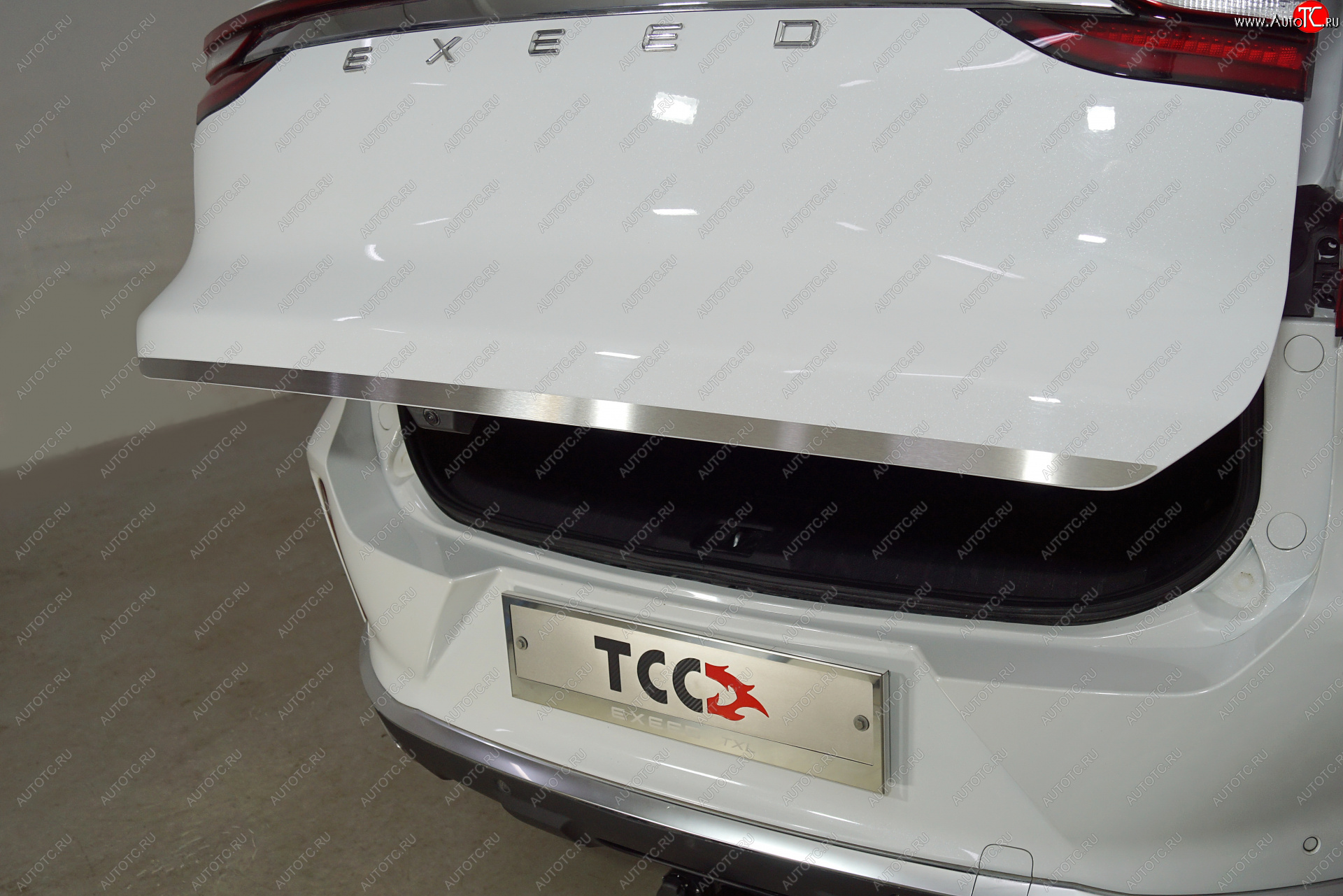 2 599 р. Накладка на заднюю дверь, ТСС Тюнинг  EXEED TXL (2021-2025) 1-ый рестайлинг (Лист шлифованный)  с доставкой в г. Кемерово