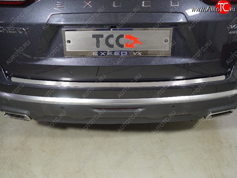 2 349 р. Накладка на задний бампер лист шлифованный, ТСС Тюнинг  EXEED VX (2020-2023) дорестайлинг (Лист шлифованный)  с доставкой в г. Кемерово