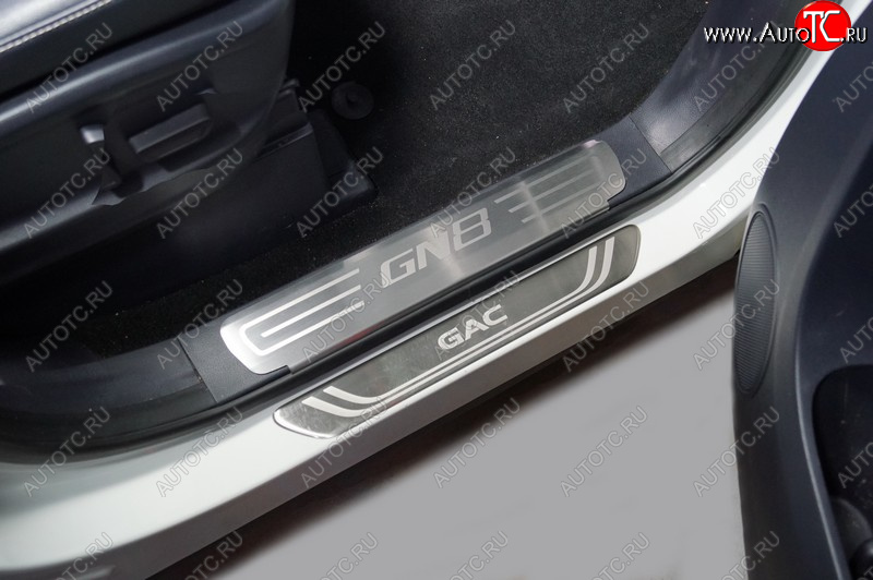 2 999 р. Накладки на пластиковые пороги, ТСС Тюнинг  GAC GN8 (2020-2023) (лист шлифованный надпись GN8)  с доставкой в г. Кемерово