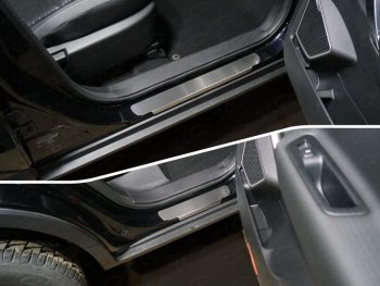 Накладки на пороги, ТСС Тюнинг Geely Atlas  NL3 (2016-2022) (лист шлифованный)