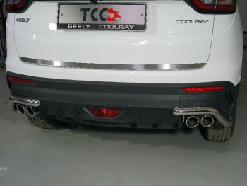 Накладка на заднюю дверь, ТСС Тюнинг Geely Coolray  SX11 (2018-2023) дорестайлинг (Лист шлифованный)