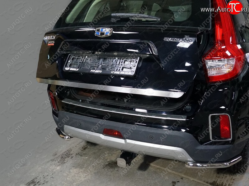 2 299 р. Накладка на заднюю дверь, ТСС Тюнинг  Geely Emgrand X7 (2015-2018) 1-ый рестайлинг (Лист шлифованный)  с доставкой в г. Кемерово