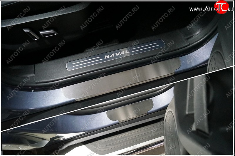 2 399 р. Накладки на пороги, ТСС Тюнинг Haval Dargo (2022-2025) (лист шлифованный)  с доставкой в г. Кемерово