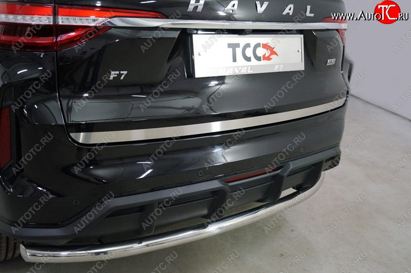 2 199 р. Накладка на заднюю дверь, ТСС Тюнинг  Haval F7 (2022-2024) рестайлинг (Лист шлифованный)  с доставкой в г. Кемерово