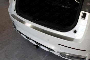 Накладка на задний бампер лист шлифованный, ТСС Тюнинг Haval F7 (2018-2022)  дорестайлинг (Лист шлифованный)