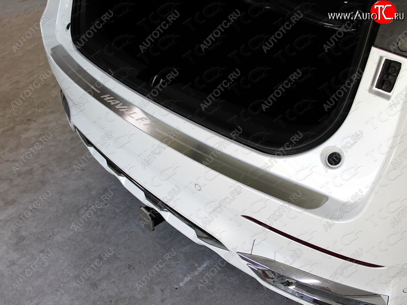 3 399 р. Накладка на задний бампер, ТСС Тюнинг  Haval F7 (2018-2022)  дорестайлинг (лист шлифованный надпись Haval F7)  с доставкой в г. Кемерово