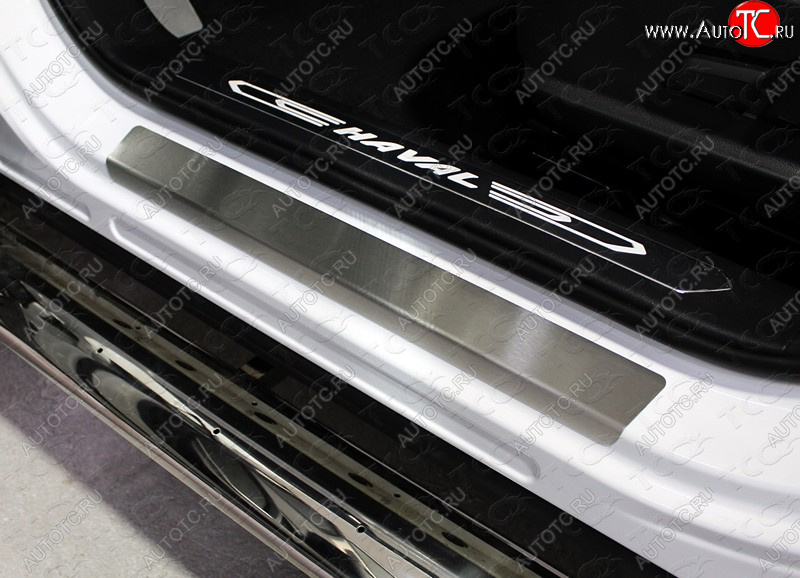 3 879 р. Накладки на пороги, ТСС Тюнинг  Haval F7 (2018-2022)  дорестайлинг (лист шлифованный)  с доставкой в г. Кемерово