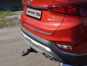 Накладка на заднюю дверь, ТСС Тюнинг Hyundai Santa Fe  TM (2018-2021) дорестайлинг (Лист шлифованный)