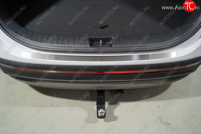 2 349 р. Накладка на задний бампер, ТСС Тюнинг  Hyundai Santa Fe  TM (2020-2022) рестайлинг (Лист шлифованный)  с доставкой в г. Кемерово