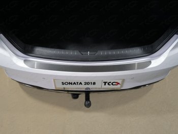 Накладка на задний бампер ТСС Тюнинг Hyundai Sonata  DN8 (2019-2022) (Лист шлифованный)
