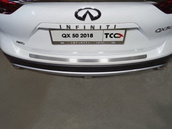 Накладка на задний бампер, ТСС Тюнинг INFINITI Qx50  J55 (2017-2022) (Лист шлифованный)