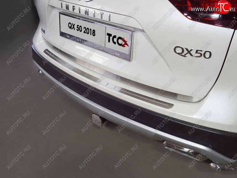 1 999 р. Накладка на заднюю дверь, ТСС Тюнинг  INFINITI Qx50  J55 (2017-2022) (Лист шлифованный)  с доставкой в г. Кемерово