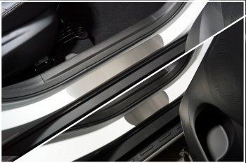 Накладки на пороги, ТСС Тюнинг JAC JS4 (2021-2025) (лист шлифованный)