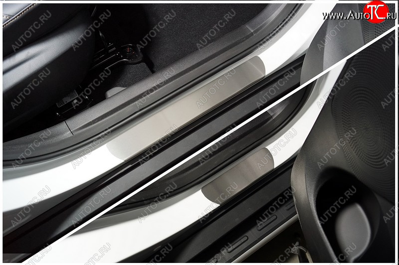 2 399 р. Накладки на пороги, ТСС Тюнинг  JAC JS4 (2021-2025) (лист шлифованный)  с доставкой в г. Кемерово