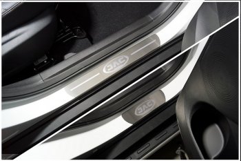 Накладки на пороги, ТСС Тюнинг JAC JS4 (2021-2025) (лист шлифованный надпись JAC)