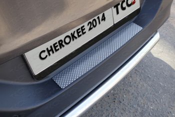 Накладка на задний бампер ТСС Тюнинг Jeep Cherokee KL дорестайлинг (2014-2017) (Декоративная)