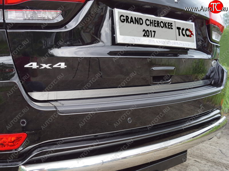 1 999 р. Накладка на заднюю дверь, ТСС Тюнинг  Jeep Grand Cherokee  WK2 (2013-2018) 1-ый рестайлинг (Лист шлифованный)  с доставкой в г. Кемерово