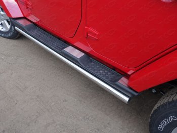 Накладки на пороги ТСС Тюнинг Jeep Wrangler JK 3 дв. дорестайлинг (2006-2010)