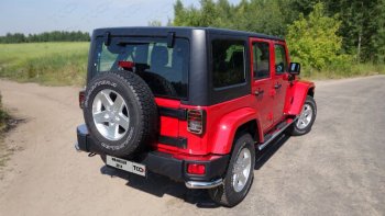 Накладки на задний бампер, ТСС Тюнинг Jeep Wrangler JK 3 дв. дорестайлинг (2006-2010) (декоративные)