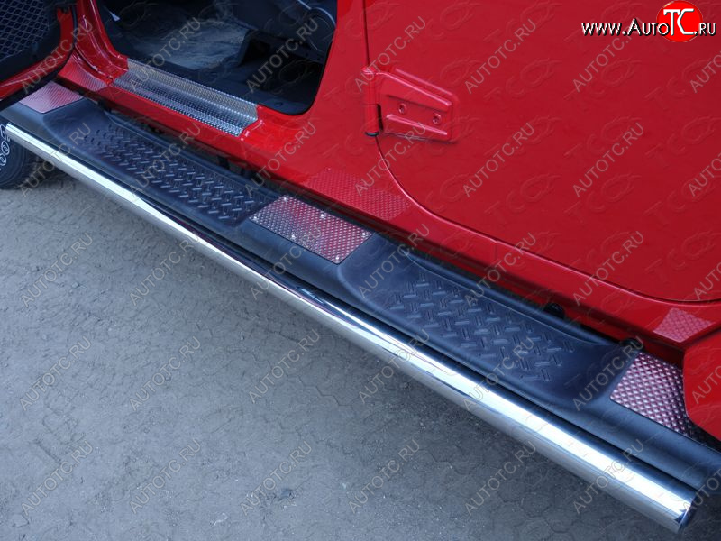 2 999 р. Накладки на пороги ТСС Тюнинг Jeep Wrangler JK 3 дв. дорестайлинг (2006-2010) (декоративные)  с доставкой в г. Кемерово