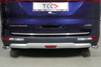 Накладка на заднюю дверь, ТСС Тюнинг KIA Carnival  KA4 (2020-2023) минивэн дорестайлинг (лист шлифованный)