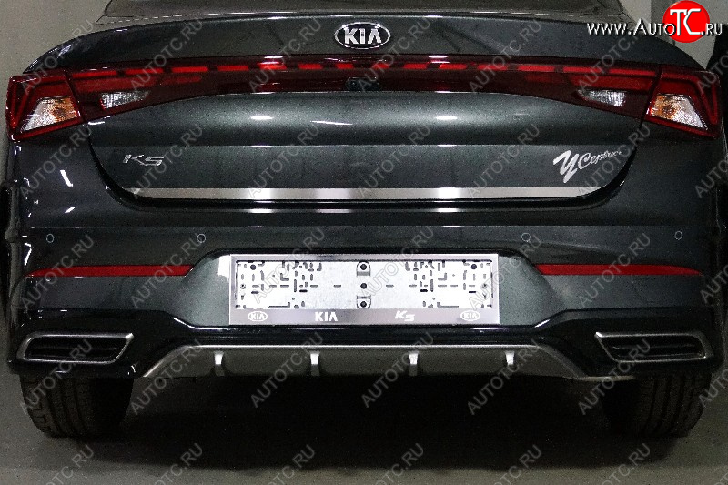 1 289 р. Накладка на заднюю дверь, ТСС Тюнинг KIA K5 DL (2019-2022) (Лист шлифованный)  с доставкой в г. Кемерово