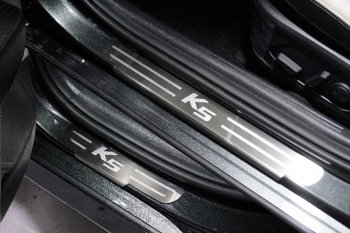 Накладки на пороги, ТСС Тюнинг KIA K5  DL (2019-2022) (лист шлифованный надпись K5)