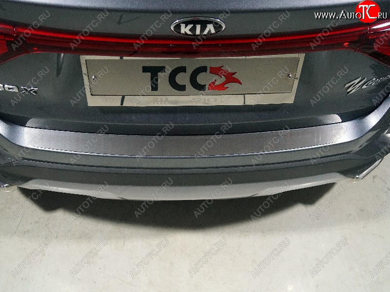 1 429 р. Накладка на задний бампер, ТСС Тюнинг  KIA Rio  X (2020-2025) рестайлинг (Лист шлифованный)  с доставкой в г. Кемерово