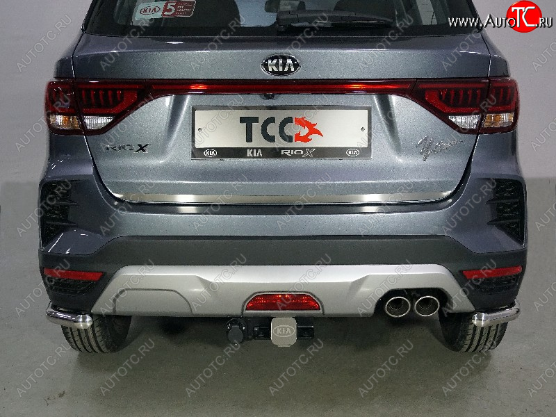 1 089 р. Накладка на заднюю дверь, ТСС Тюнинг  KIA Rio  X (2020-2025) рестайлинг (лист шлифованный)  с доставкой в г. Кемерово