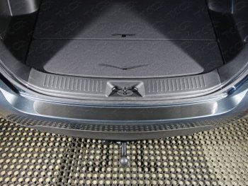 Накладка на задний бампер, ТСС Тюнинг KIA Sorento ( XM,  UM/Prime) (2012-2020) рестайлинг, дорестайлинг (Лист шлифованный)